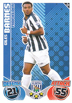 Giles Barnes West Bromwich Albion 2010/11 Topps Match Attax #296